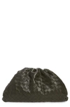 Bottega Veneta The Pouch Leather Clutch In Camping/ Gold