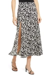 Reformation Zoe Side Slit Midi Skirt In Elaine