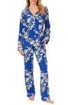 BEDHEAD PAJAMAS NAVY SHADOW BLOSSOM ORGANIC COTTON CLASSIC PAJAMAS,BH2921295