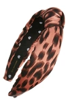 LELE SADOUGHI ABSTRACT LEOPARD KNOTTED HEADBAND,LS0HA009PL