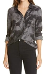 Rails Hunter Tie Dye Button-up Flannel Shirt In Charcoal Tie Dye