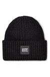 Ugg Chunky Ribbed Beanie In Black