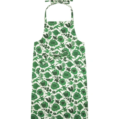 La Doublej Apron In Wildbird Verde