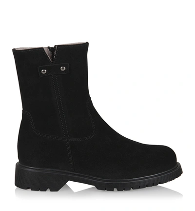 LA CANADIENNE HUNTER SHEARLING LINED SUEDE BOOTIE