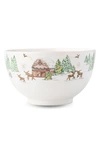 Juliska Berry & Thread North Pole Cereal & Ice Cream Bowl In White Multi