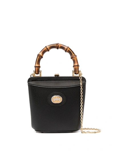 Gucci Marina Mini Bucket Bag In Black
