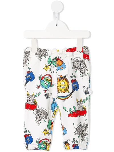 Stella Mccartney Babies' Weather-graphic Track Trousers In White