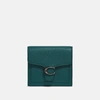 Coach Tabby Small Wallet In Green In Pewter/forest