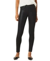Hudson Double Coated Skinny Ankle Jeans In High Shine Dark Slate In Black