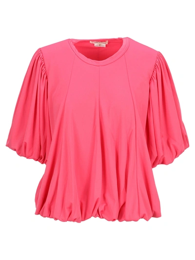 Comme Des Garçons Comme Des Garcons Draped Top In Pink