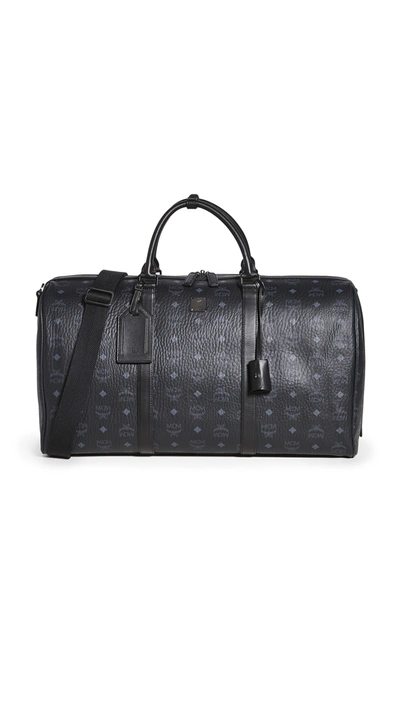 Mcm Traveler Visetos Weekender 50 Bag In Black