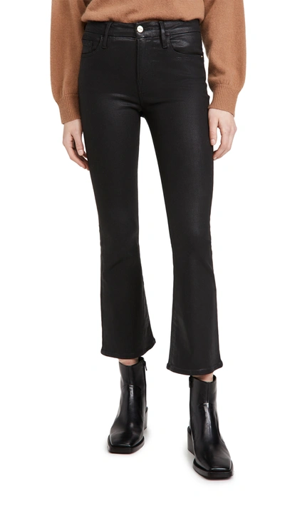 Frame The Cigarette Low-rise Straight-leg Leather Pants In Black
