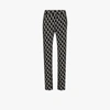 We11 Done Black Wool & Cashmere Knit Logo Leggings In Black