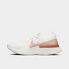 Nike Women's React Infinity Run Flyknit Low Top Running Sneakers In Sail/light Arctic Pink/metallic Copper/white/lt Orewood Brown