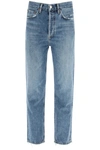 AGOLDE RILEY HIGH RISE STRAIGHT CROP JEANS