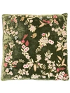 ANKE DRECHSEL EMBROIDERED FLORAL CUSHION