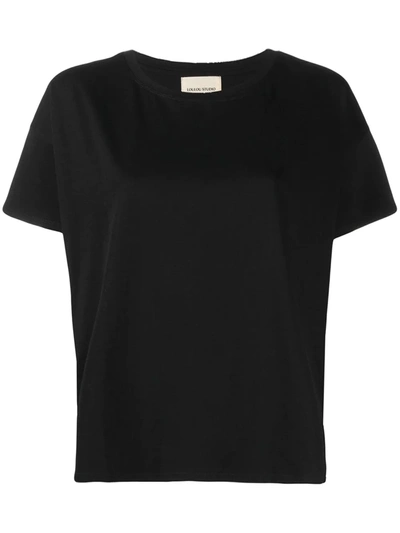 Loulou Studio Oversized Cotton T-shirt In Black  