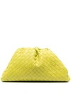 Bottega Veneta Green Intrecciato 'the Pouch' Clutch In Green