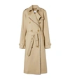 BURBERRY CHECK-TRIM LOOP-BACK TRENCH COAT,15944097