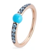 POMELLATO ROSE GOLD AND TURQUOISE M'AMA NON M'AMA RING SIZE 53,15959870