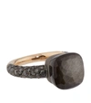 POMELLATO MIXED METAL AND OBSIDIAN NUDO RING SIZE 51,15959875