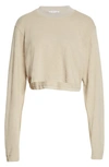 Cotton Citizen Tokyo Crop Long Sleeve Tee In Truffle