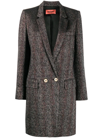 Missoni Tailored Double-breasted Coat In Black