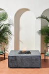 Anthropologie Terrazzo Square Outdoor Fire Pit In Black
