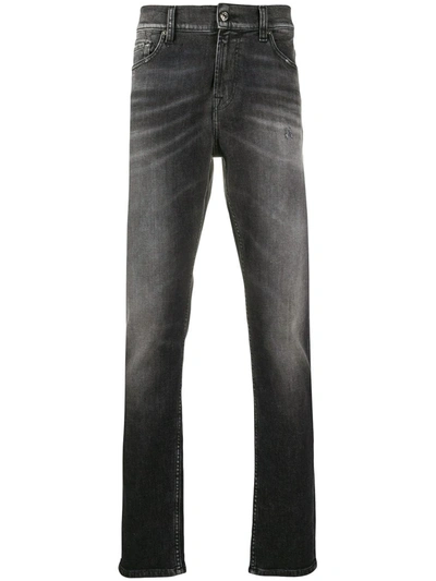 7 For All Mankind Ronnie Major Skinny Jeans In Black