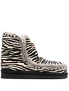 MOU ZEBRA PRINT ESKIMO BOOTS