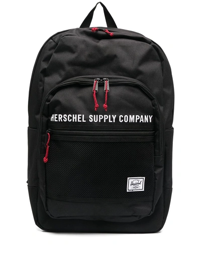 Herschel Supply Co Logo Print Backpack In Black