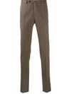 PT01 CHECKED SLIM-FIT TROUSERS