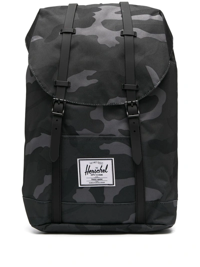 Herschel Supply Co Camouflage Double Buckle Backpack In Blue