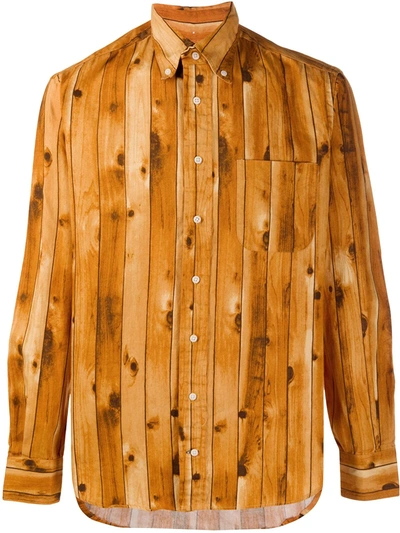 Gitman Vintage Vintage Wood Block Shirt In Brown