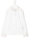 ABEL & LULA RUFFLED BUTTON-UP TOP