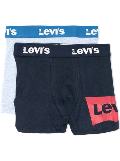 Levi's Teen Pack Of Two Logo Boxers In Blue