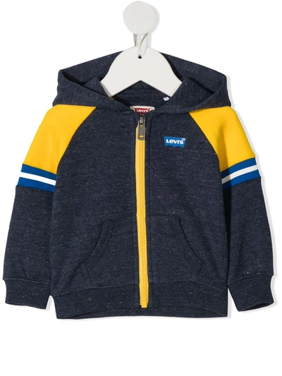 Levi's Babies' Hooded Zip-up Jacket In Blue