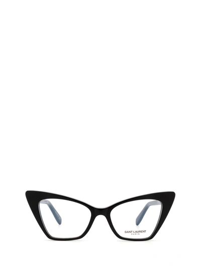 Saint Laurent Sl 244 Victoire Opt Glasses In 001 Black Black Transparent