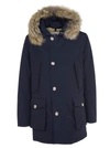 Woolrich Parka In Blue Water-repellent Fabric In Blue