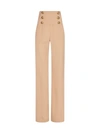 BALMAIN BUTTONED HIGH-WAIST VISCOSE TROUSERS,11583513