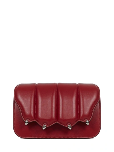 Marco De Vincenzo Griffe Shoulder Bag In Ruby