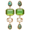 CHRISTIE NICOLAIDES CAMELLIA EARRINGS GREEN