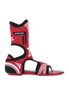 Prada Toe Strap Sandals In Red