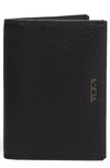 Tumi Nassau Slg Leather Card Case In Black Texture