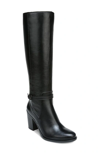 Naturalizer Waylon Tall Boot In Black Textured Synthetic