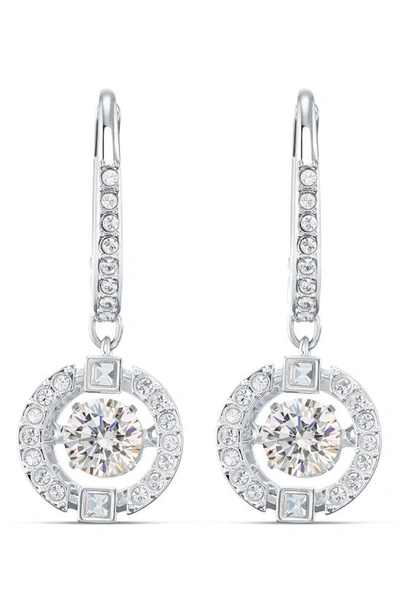 Swarovski Sparkling Dance Drop Earrings - Atterley In White