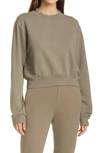 Cotton Citizen Milan Tie Dye Crop Sweatshirt In Ash
