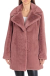 AVEC LES FILLES FAUX FUR NOTCHED COLLAR COAT,68463