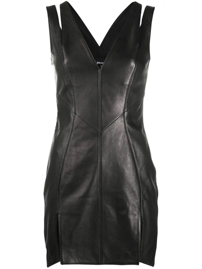 JUST CAVALLI LEATHER MINI DRESS 