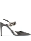 GIVENCHY X BROWNS 50 GG 100MM LEATHER PUMPS